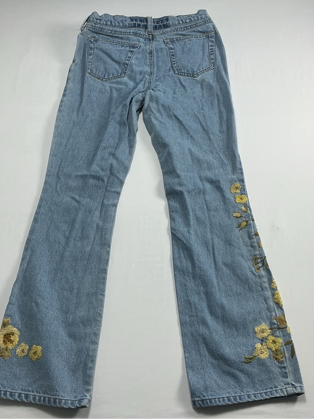 Women’s Light Blue Embroidered Floral Jeans - Picture 2 of 6